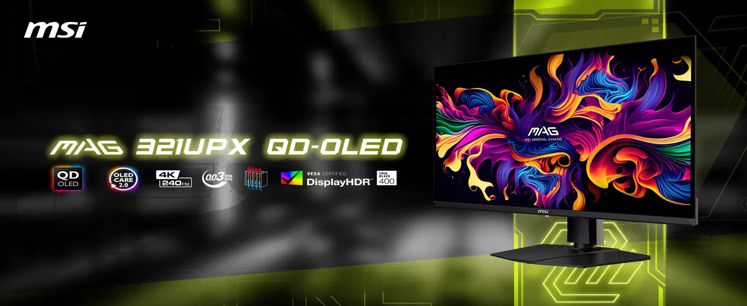 MSI MAG 321UPX QD-OLED 32″ 4K Gaming Monitor