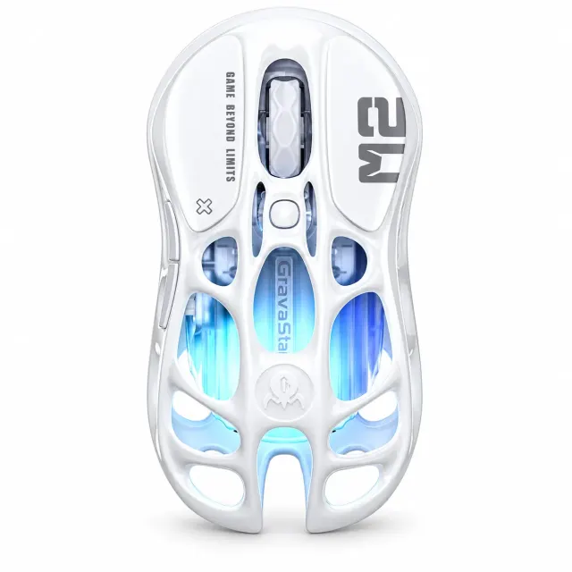 GravaStar Mercury M2 Wireless Gaming Mouse - White
